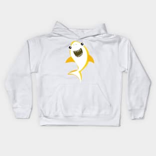 Cute Shark, Little Shark, Yellow Shark, Sea Animal Kids Hoodie